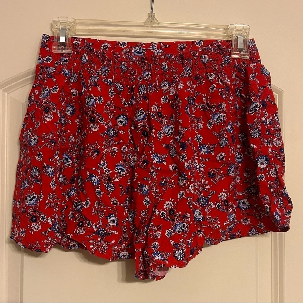 Red floral shorts size small